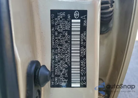 2010 Toyota Prius from USA, damaged, VIN JTDKN3DU8A0214132